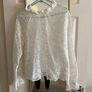 Hill House Home White Lace Millie Top Small S